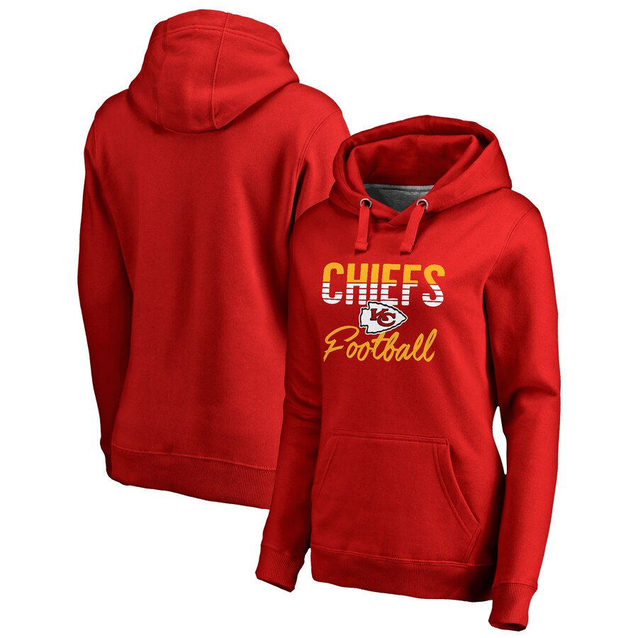 Kansas City Chiefs NFL Pro Line by Fanatics Branded Women Plus Size Free Line Pullover Hoodie  Red->women nfl jersey->Women Jersey